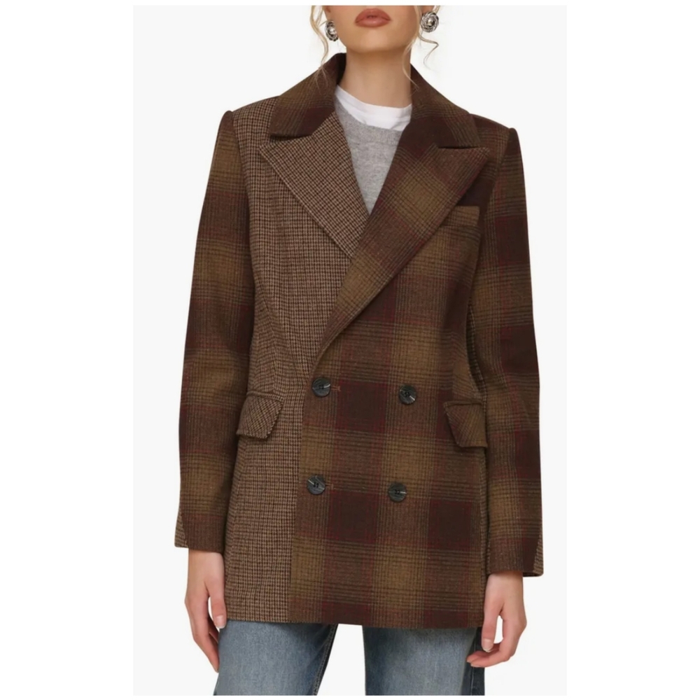 7 For All Mankind Patchwork Double Breasted Blazer - image 4